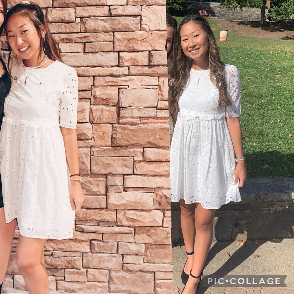 White lace babydoll dress